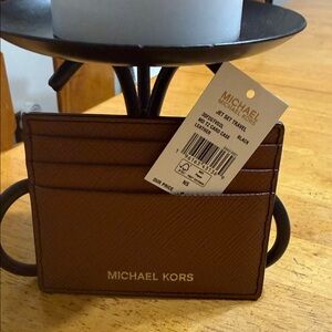 Michael Kors Black and Brown Card Holder